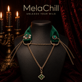 Green Velvet Spinel Choker | Ajustable Gemstone Pendant Collar