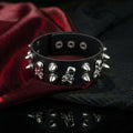 Schwarzer Skull Spike Wrist Cuff | Studded Punk Kette Bracelet