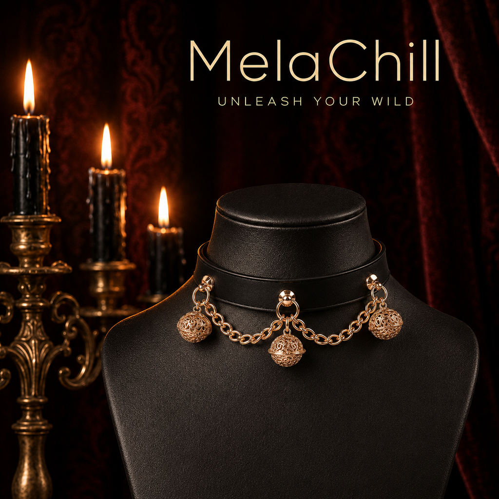 Dark Baroque Gold Ball Chain Adjustable Choker
