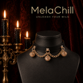 Dark Baroque Gold Ball Chain Adjustable Choker