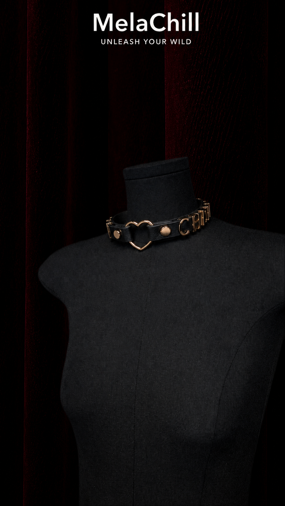 Custom Initial Leather Adjustable Choker