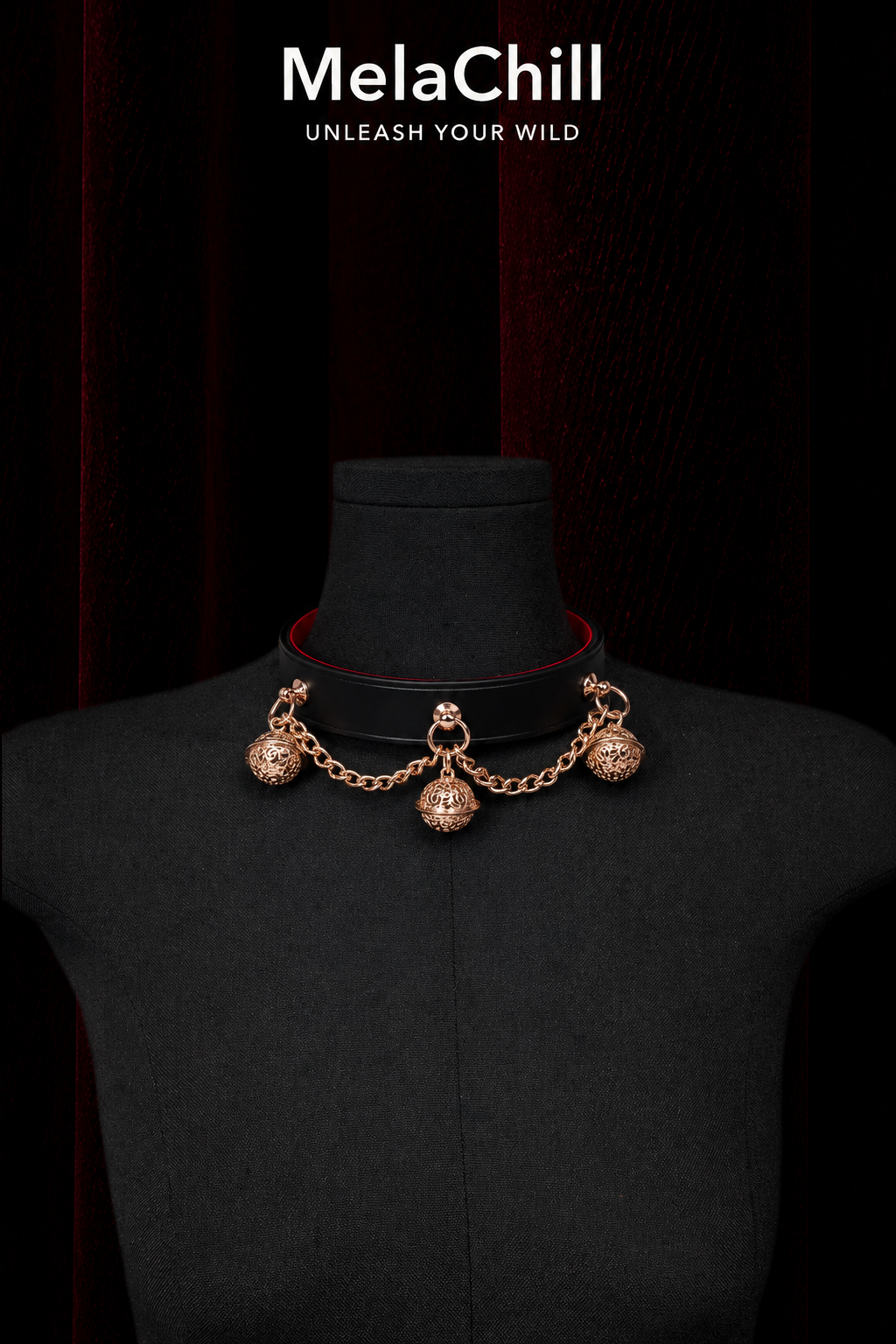 Dark Baroque Gold Ball Chain Adjustable Choker