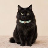Mint Pearl Cat Collar with Rose-Gold Butterfly Bow