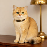 Antique Paw Cat Collar with Cutout Details and Vintage Crystals