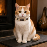 Antique Paw Cat Collar with Cutout Details and Vintage Crystals