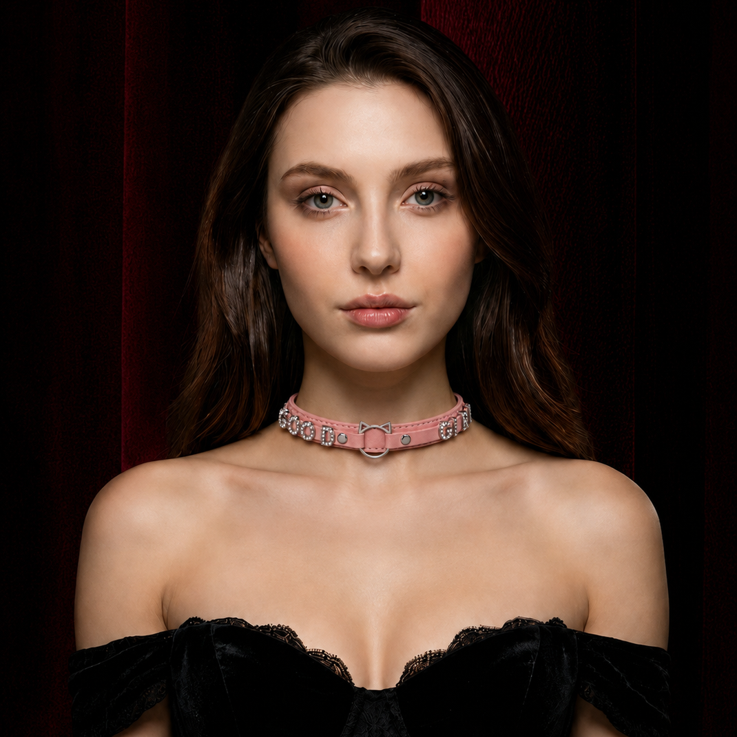 Blush Heart Charm Choker | Romantic Chain Collar