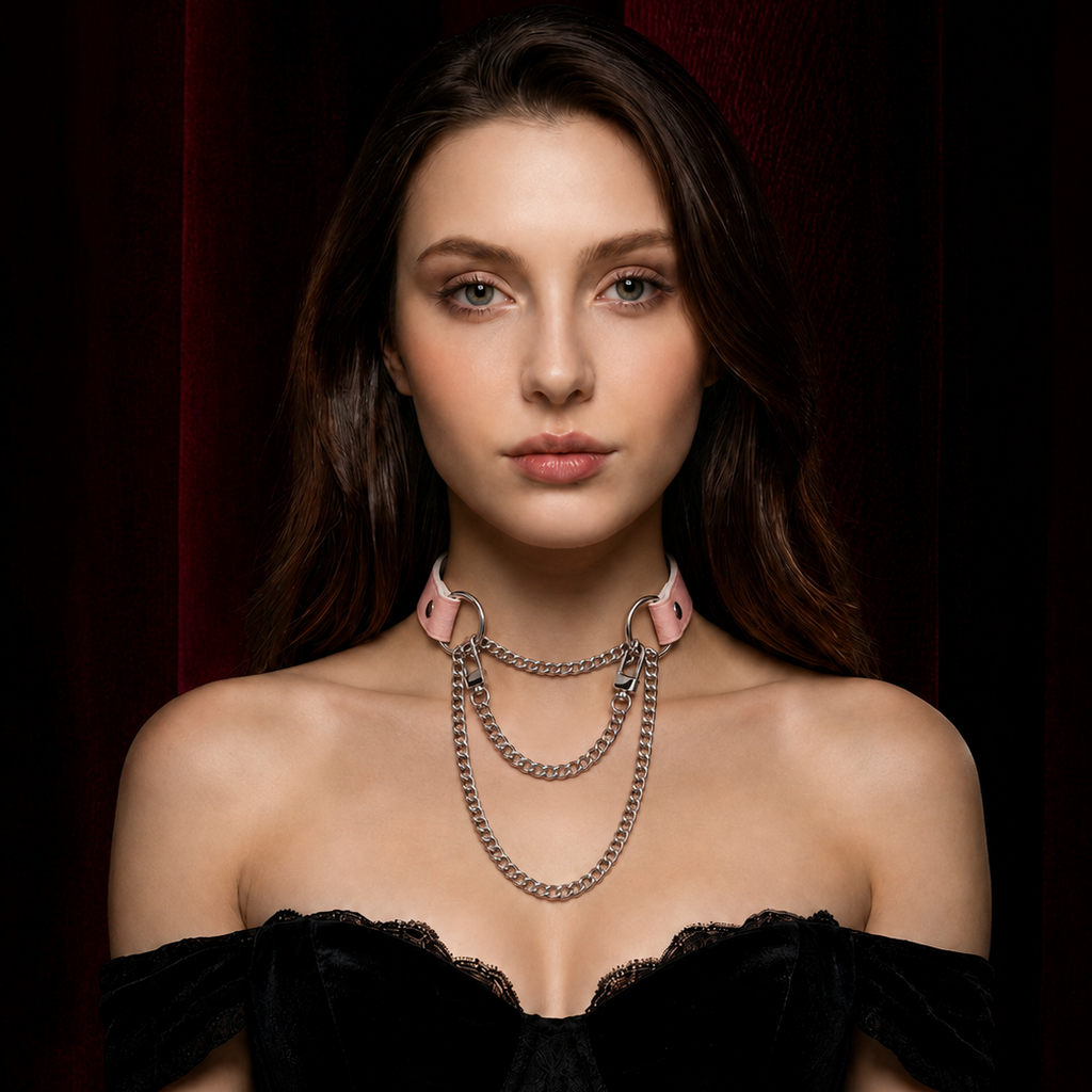 Breathless Pinker Pull Choker | Verstellbarer Ketten-Collar