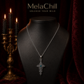 Dark Baroque Embossed Sapphire Choker Necklace