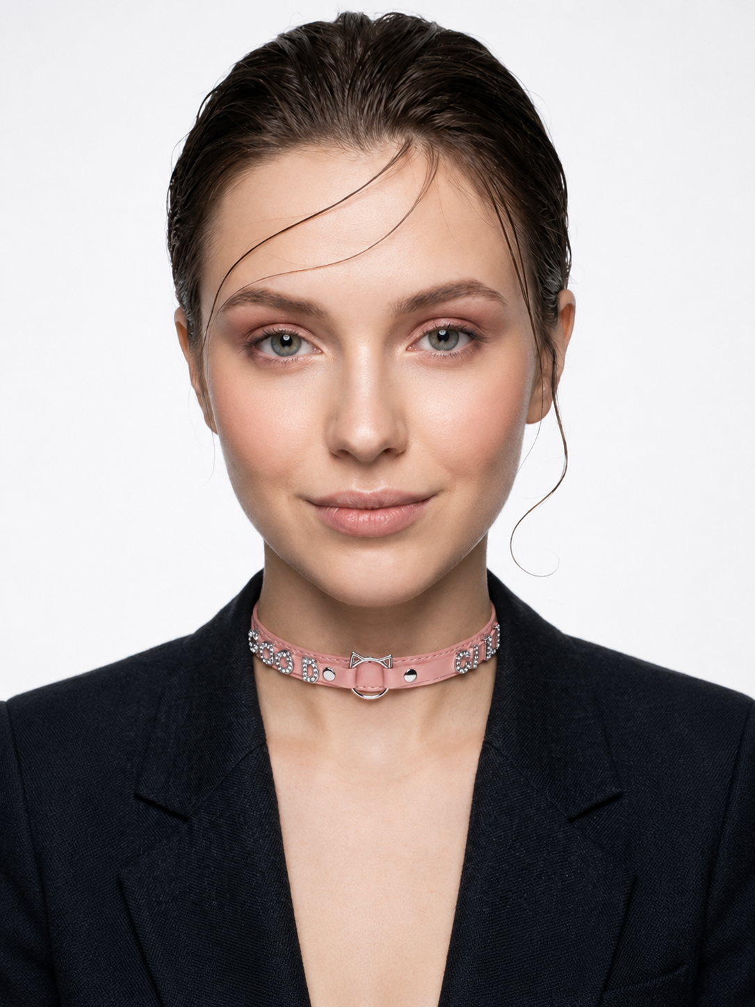 Blush Pink Heart Charm Choker — MelaChill