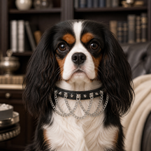 Steelstorm Dog Collar with Spikes and Layered Chains
