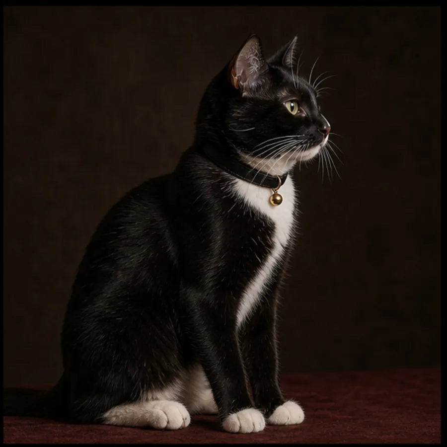Cat wearing a soft MelaChill collar